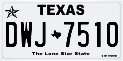 TX license plate DWJ7510