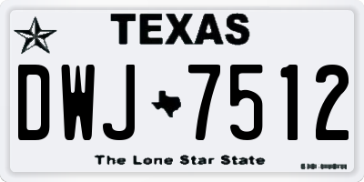 TX license plate DWJ7512