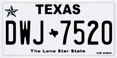TX license plate DWJ7520