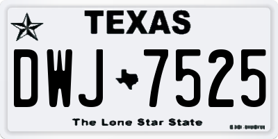 TX license plate DWJ7525