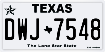 TX license plate DWJ7548
