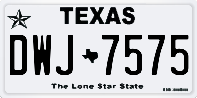 TX license plate DWJ7575