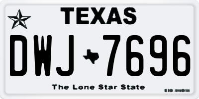 TX license plate DWJ7696