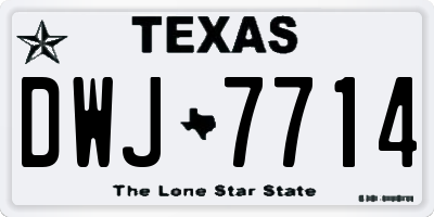 TX license plate DWJ7714
