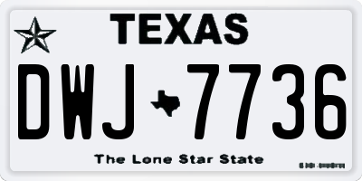 TX license plate DWJ7736