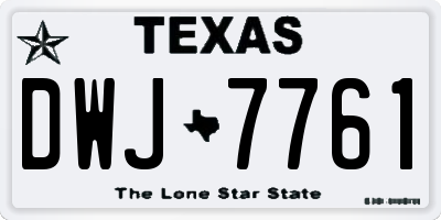 TX license plate DWJ7761