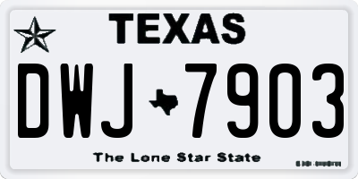TX license plate DWJ7903