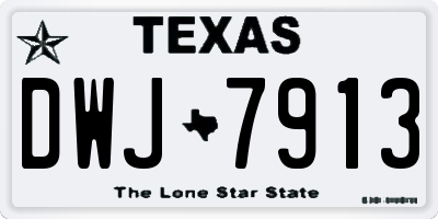 TX license plate DWJ7913