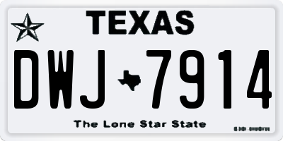 TX license plate DWJ7914