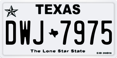 TX license plate DWJ7975