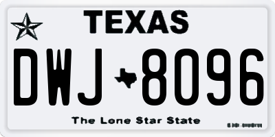 TX license plate DWJ8096