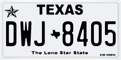 TX license plate DWJ8405