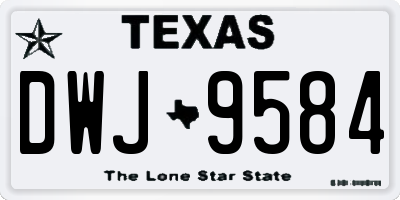 TX license plate DWJ9584