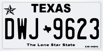 TX license plate DWJ9623