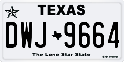 TX license plate DWJ9664