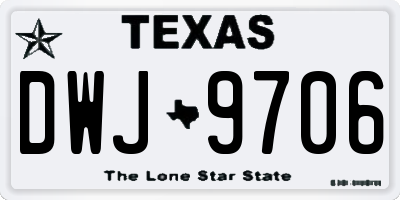 TX license plate DWJ9706