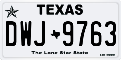 TX license plate DWJ9763