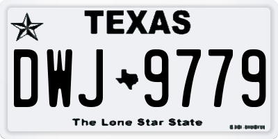 TX license plate DWJ9779