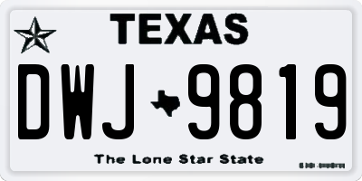 TX license plate DWJ9819