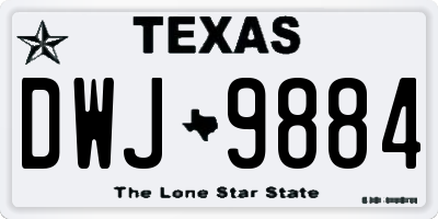 TX license plate DWJ9884