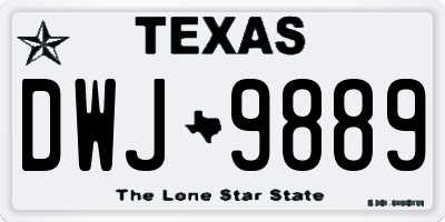 TX license plate DWJ9889