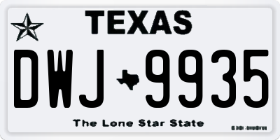 TX license plate DWJ9935