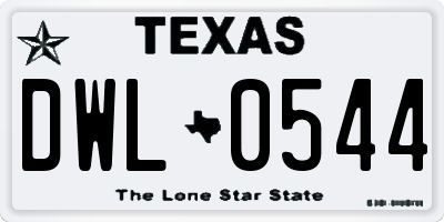 TX license plate DWL0544