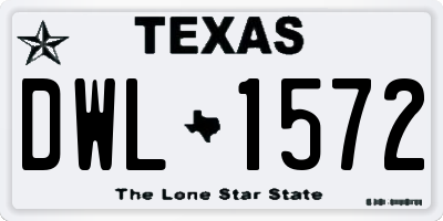 TX license plate DWL1572