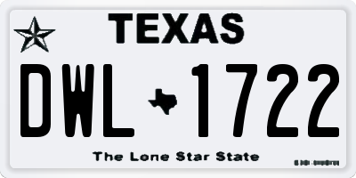 TX license plate DWL1722
