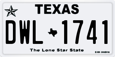TX license plate DWL1741