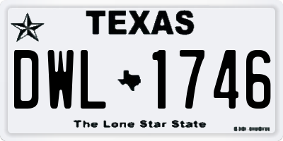 TX license plate DWL1746