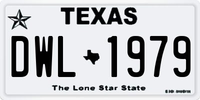 TX license plate DWL1979
