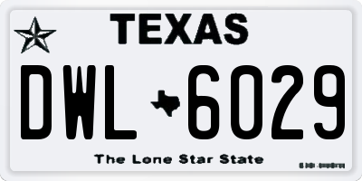 TX license plate DWL6029