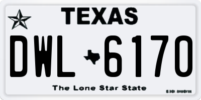 TX license plate DWL6170