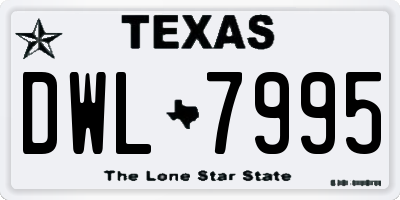 TX license plate DWL7995