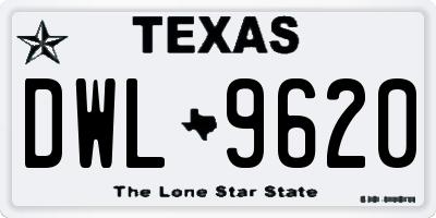 TX license plate DWL9620