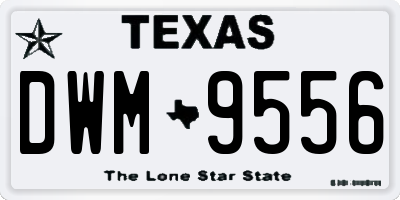 TX license plate DWM9556