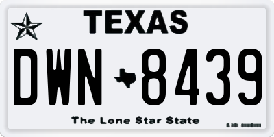 TX license plate DWN8439