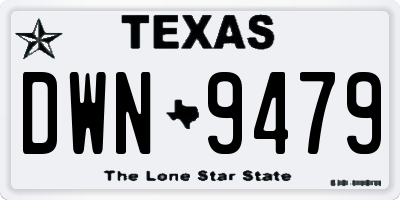 TX license plate DWN9479