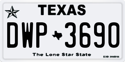 TX license plate DWP3690