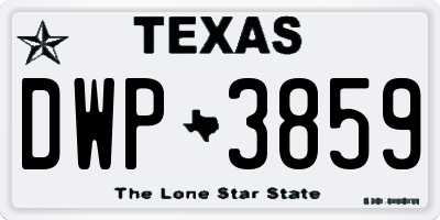 TX license plate DWP3859