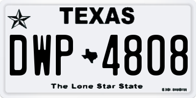 TX license plate DWP4808