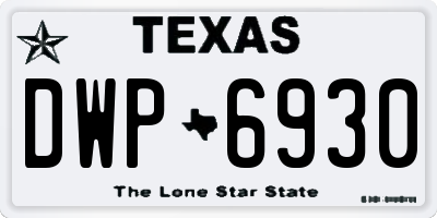 TX license plate DWP6930