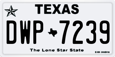 TX license plate DWP7239