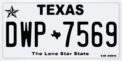 TX license plate DWP7569