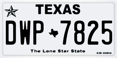 TX license plate DWP7825