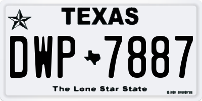 TX license plate DWP7887