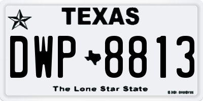 TX license plate DWP8813