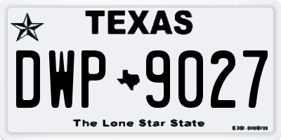 TX license plate DWP9027