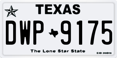 TX license plate DWP9175